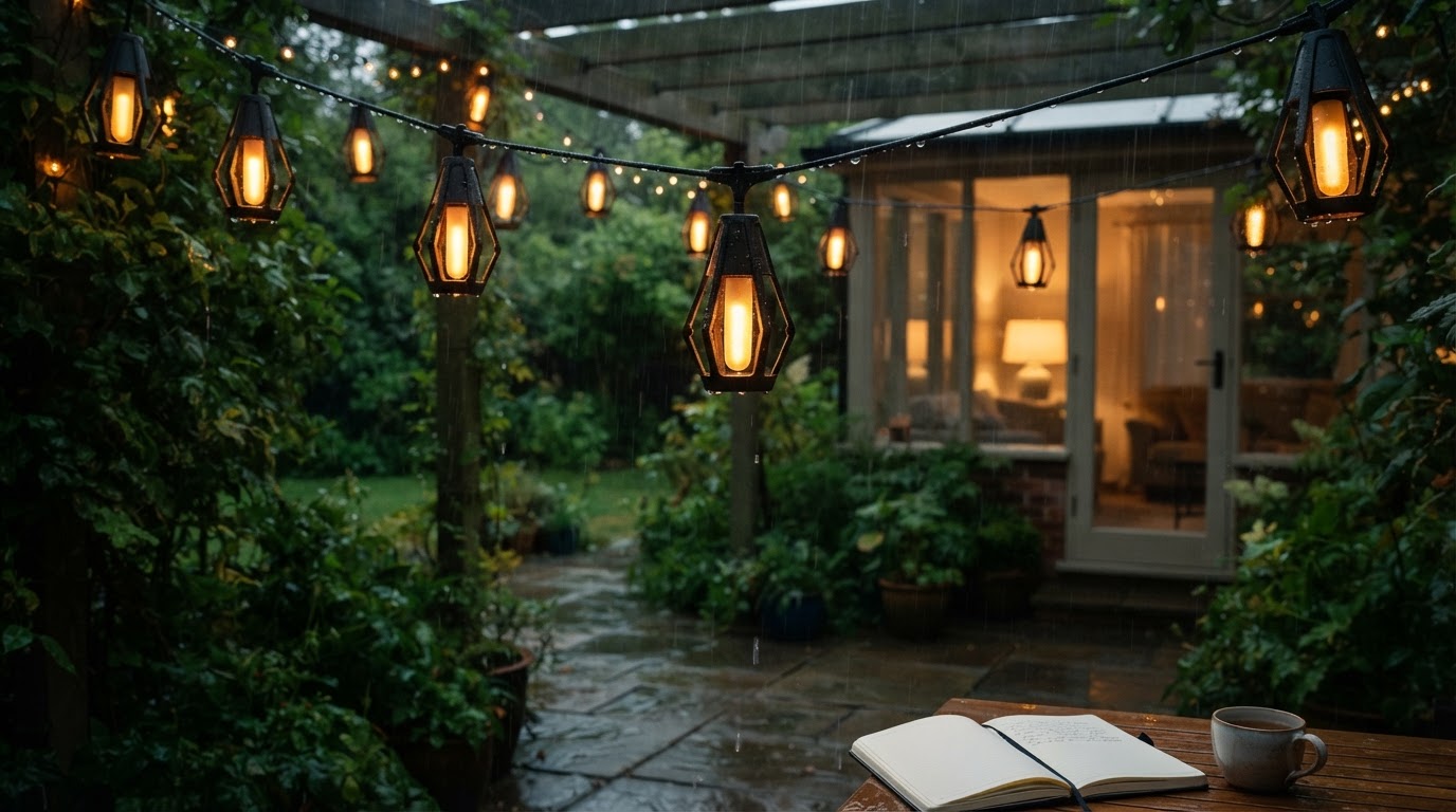 SolarFlame String Lights Performance in Wet Weather