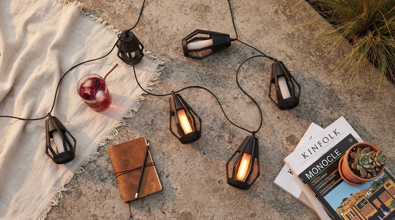 Enhancing Modern Patios with SolarFlame String Lights