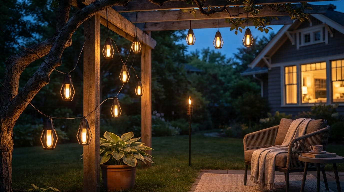 Why choose SolarFlame String Lights for garden fire effects?