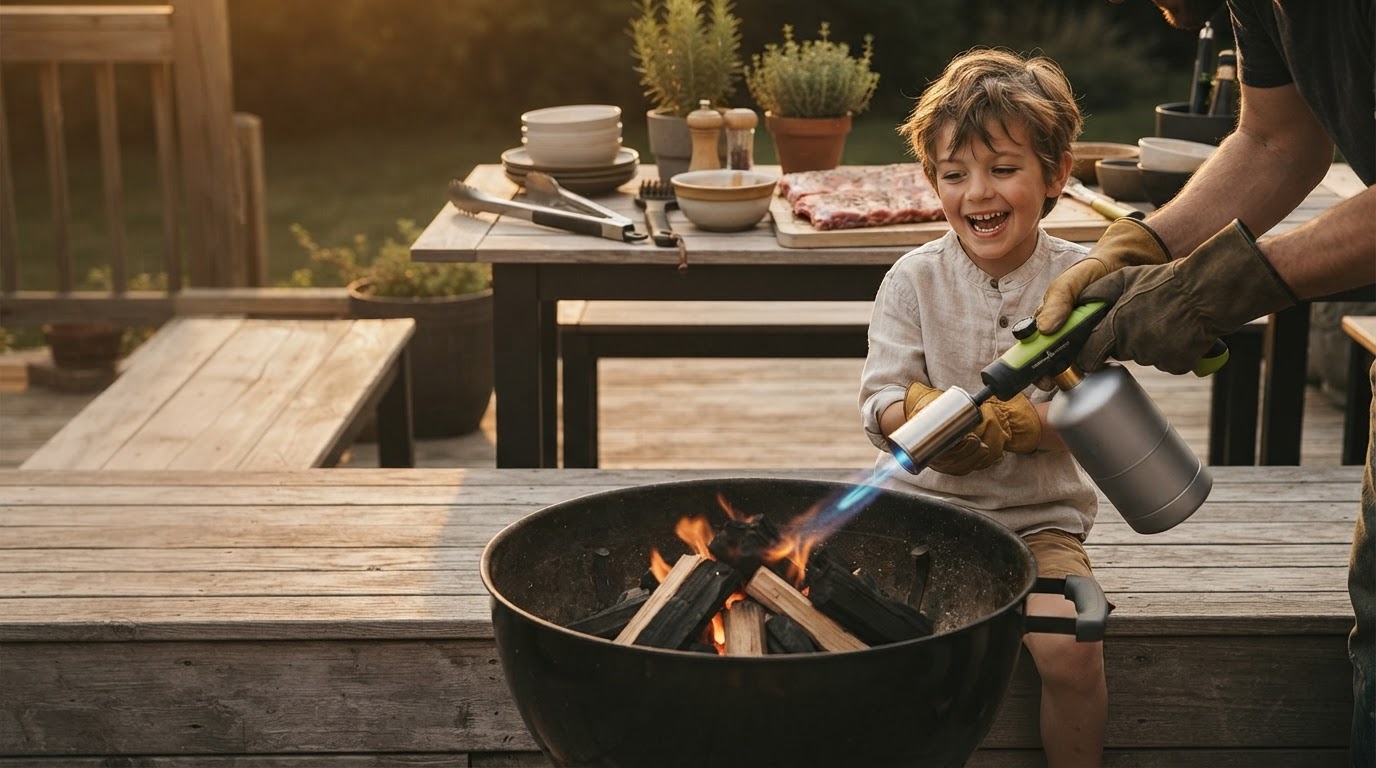 Adjustable Propane Cooking Flame Torch Fire Starting Logic