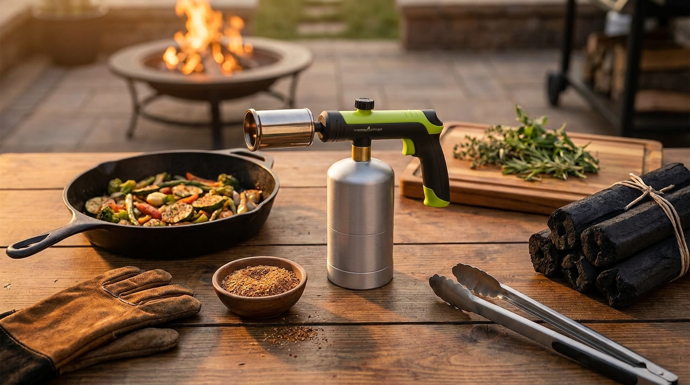 Adjustable Propane Cooking Flame Torch For BBQ Efficiency
