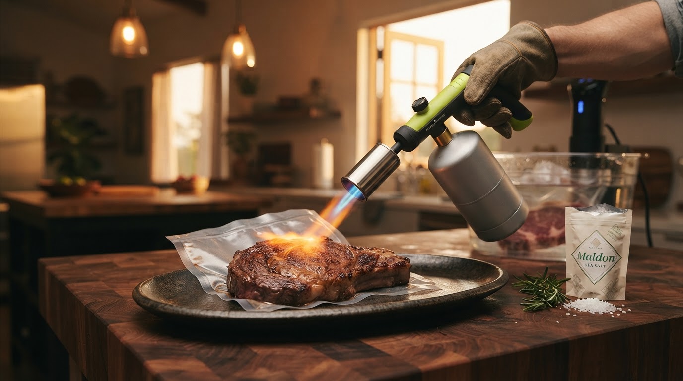 Sous Vide Searing with the Adjustable Propane Cooking Torch