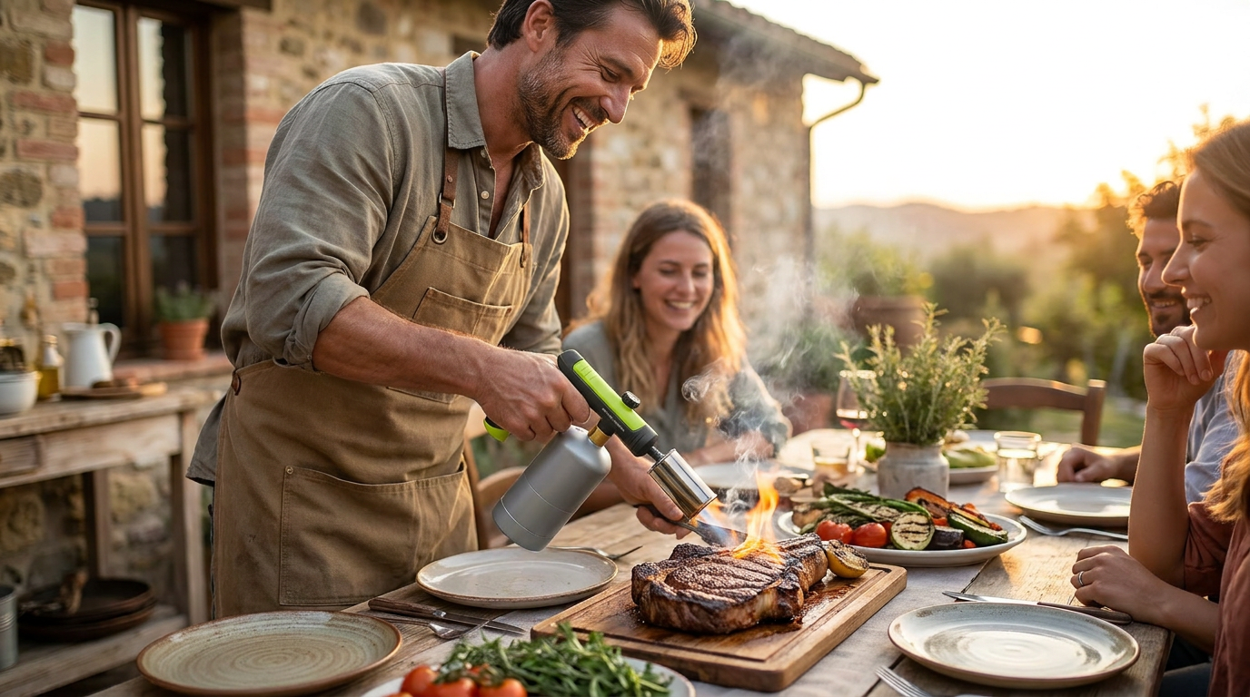 Mastering Searing with Adjustable Propane Cooking Flame Torch