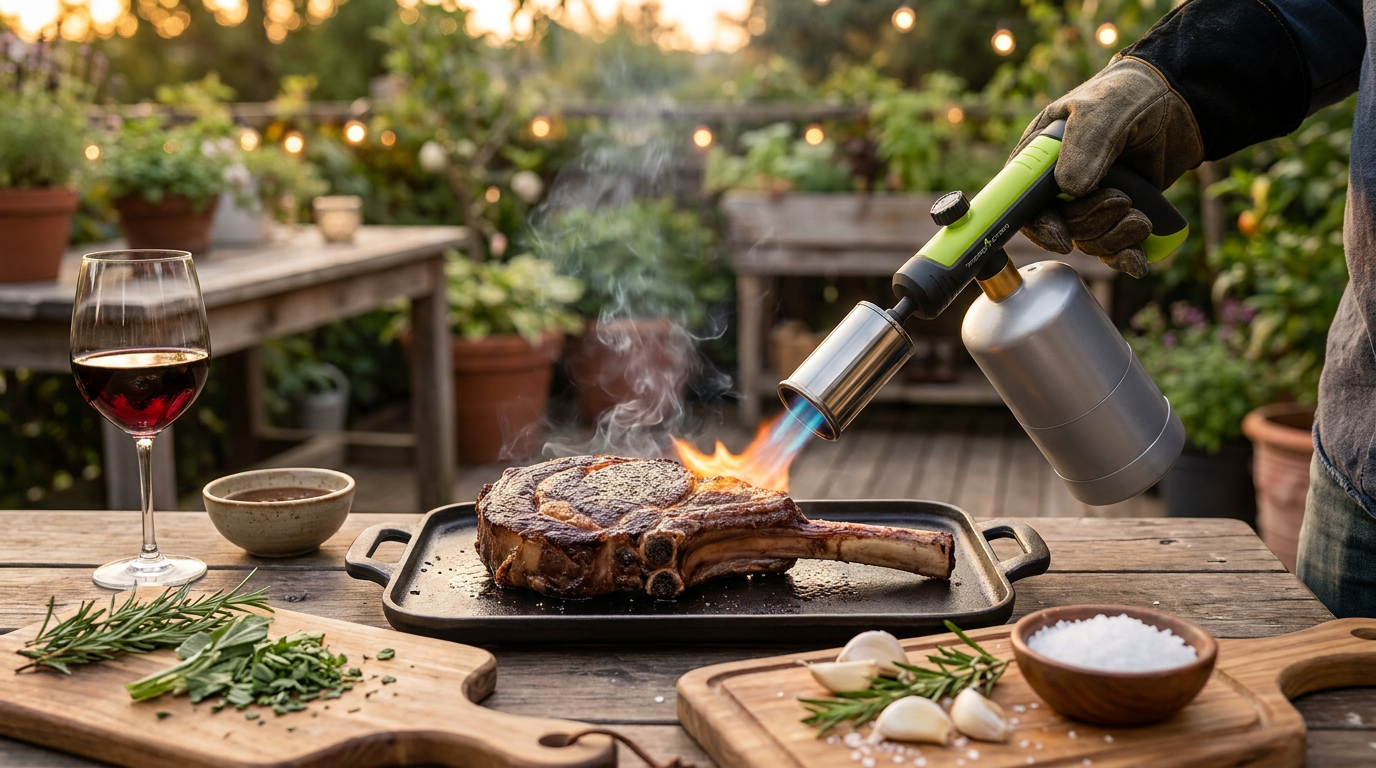 Why use the Adjustable Propane Cooking Flame Torch?