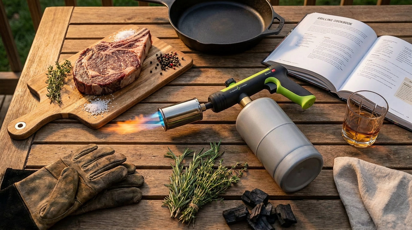 Mastering High Heat with the Adjustable Propane Cooking Flame Torch