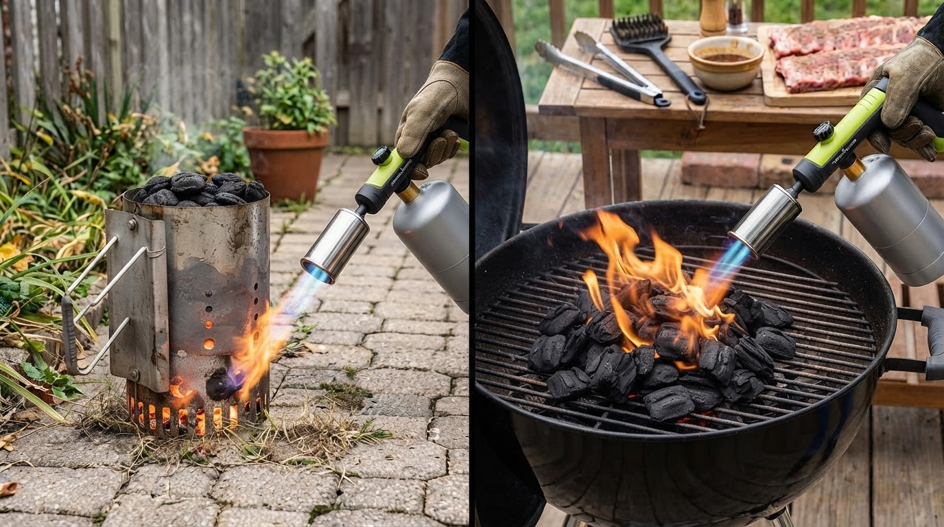 Propane Flame Torch vs. Chimney Starter: Which Lights Charcoal Faster?