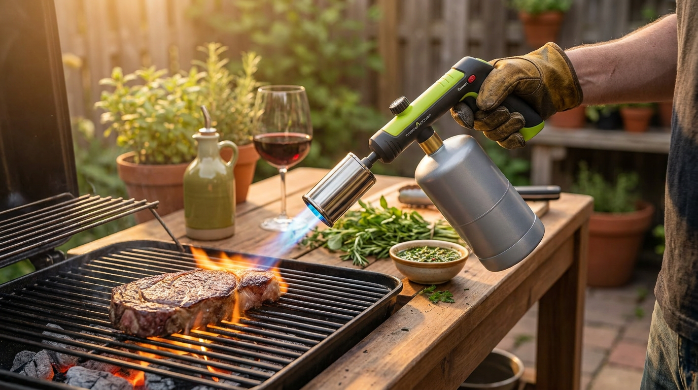 Is the Adjustable Propane Cooking Flame Torch safe for food?