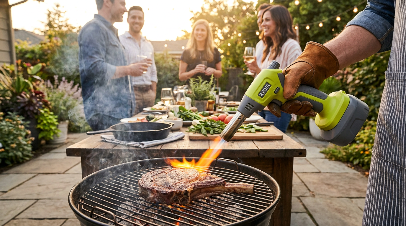 Searing Techniques with the Adjustable Propane Cooking Torch