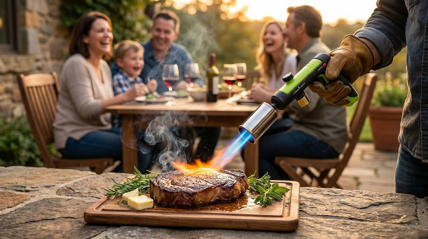 Sous Vide Searing with the Adjustable Propane Cooking Flame Torch