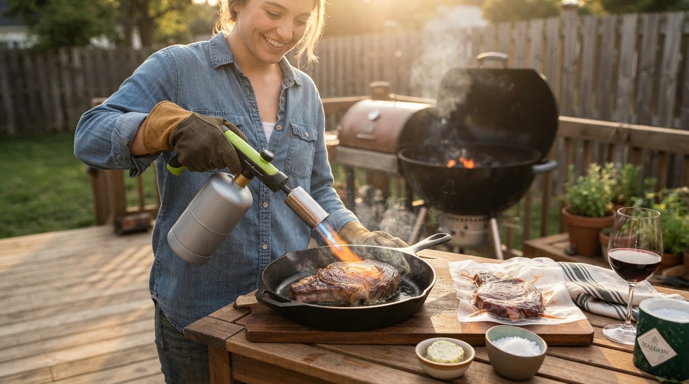 Mastering the Adjustable Propane Cooking Flame Torch Setup