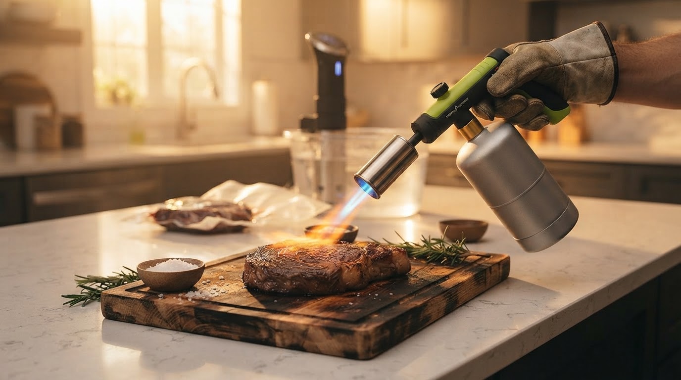 Can you use the Adjustable Propane Cooking Flame Torch for sous vide?