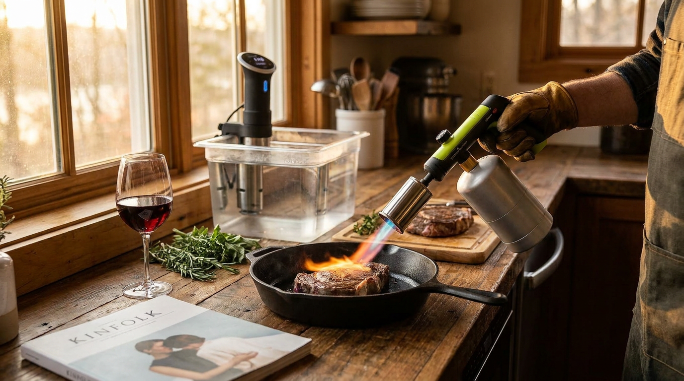 Sous Vide Finishing with the Adjustable Propane Cooking Torch