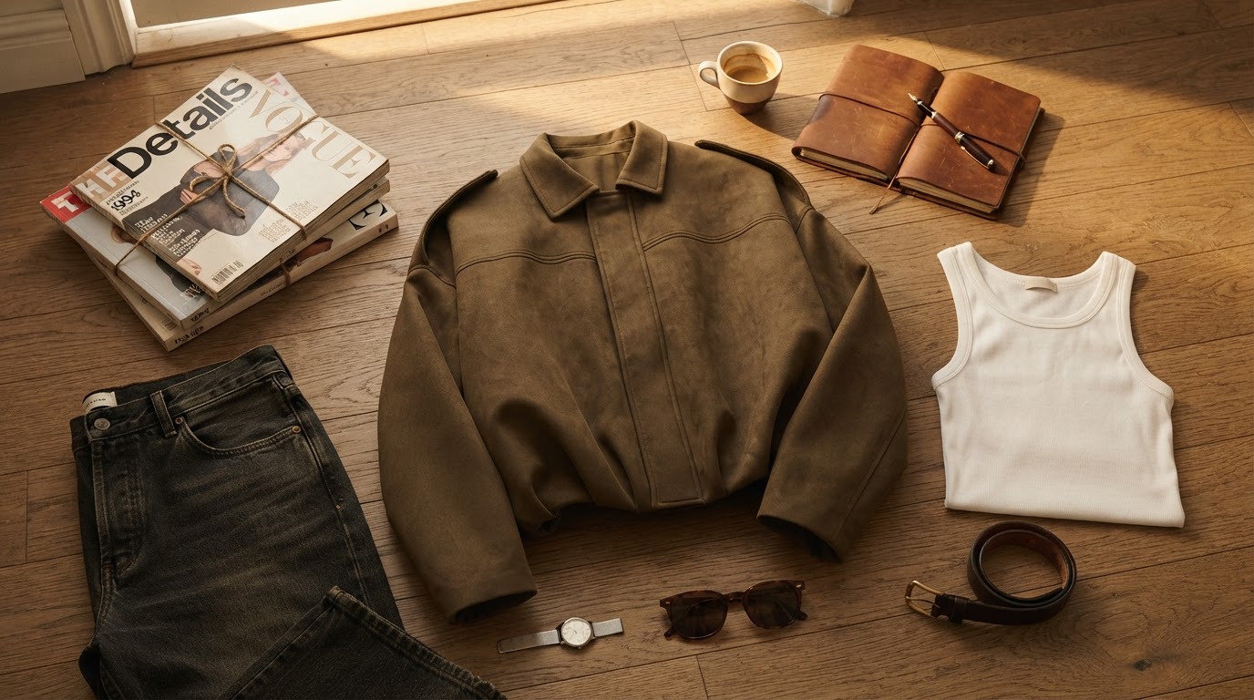 Vintage Suede Jacket Selection for 90s Minimalist Style