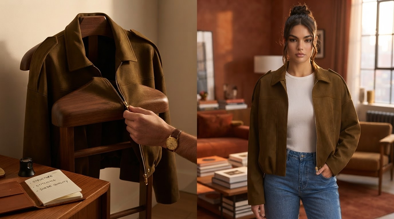 Three Quality Checks for a Vintage Suede Jacket Blazer