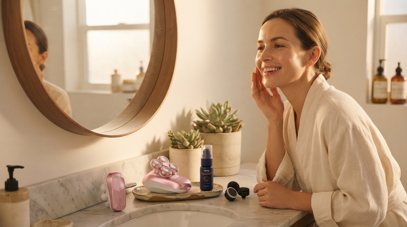 A 4-Step Routine for Rechargeable Lady Shaver Peach Fuzz