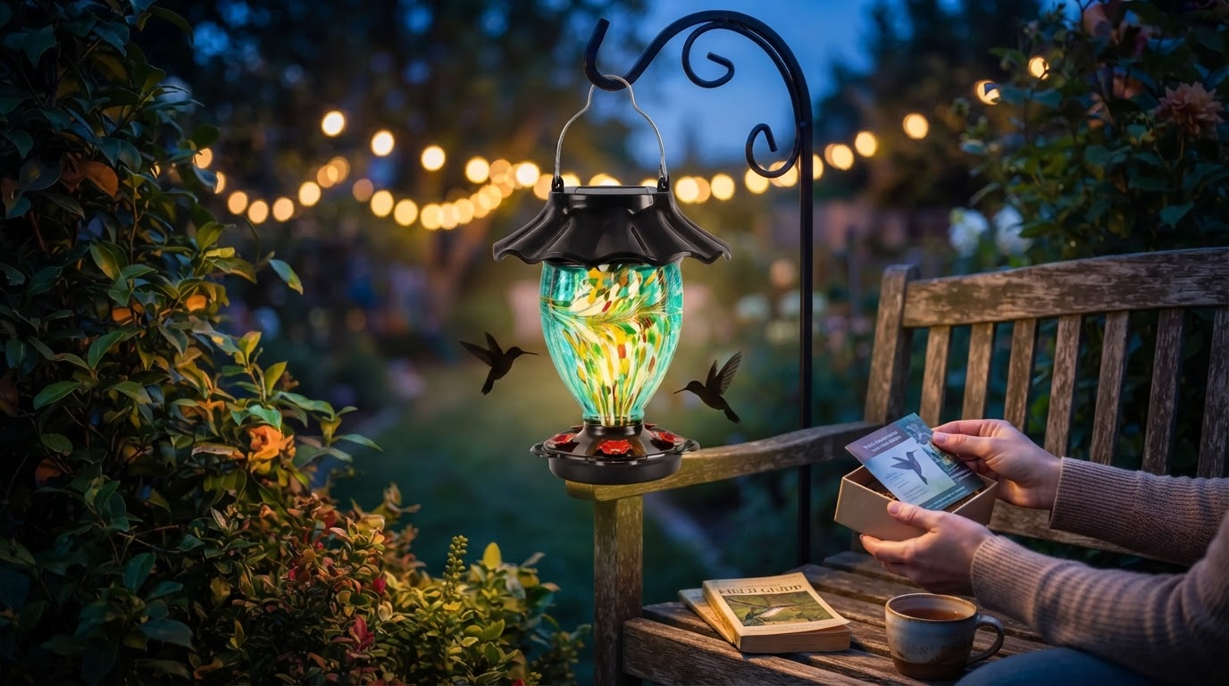 Choosing a Solar Hummingbird Feeder for Nighttime Viewing