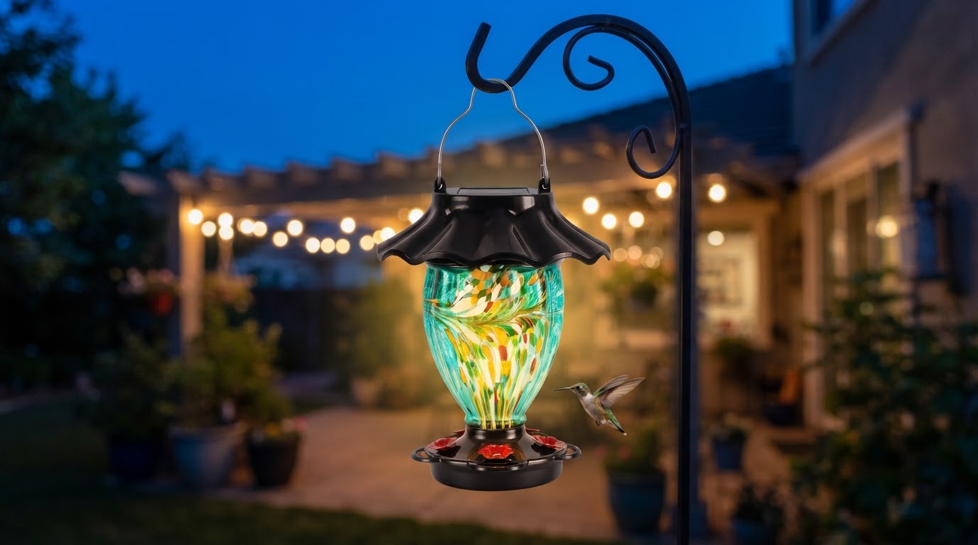 Why choose a Solar Hummingbird Feeder for garden lights?