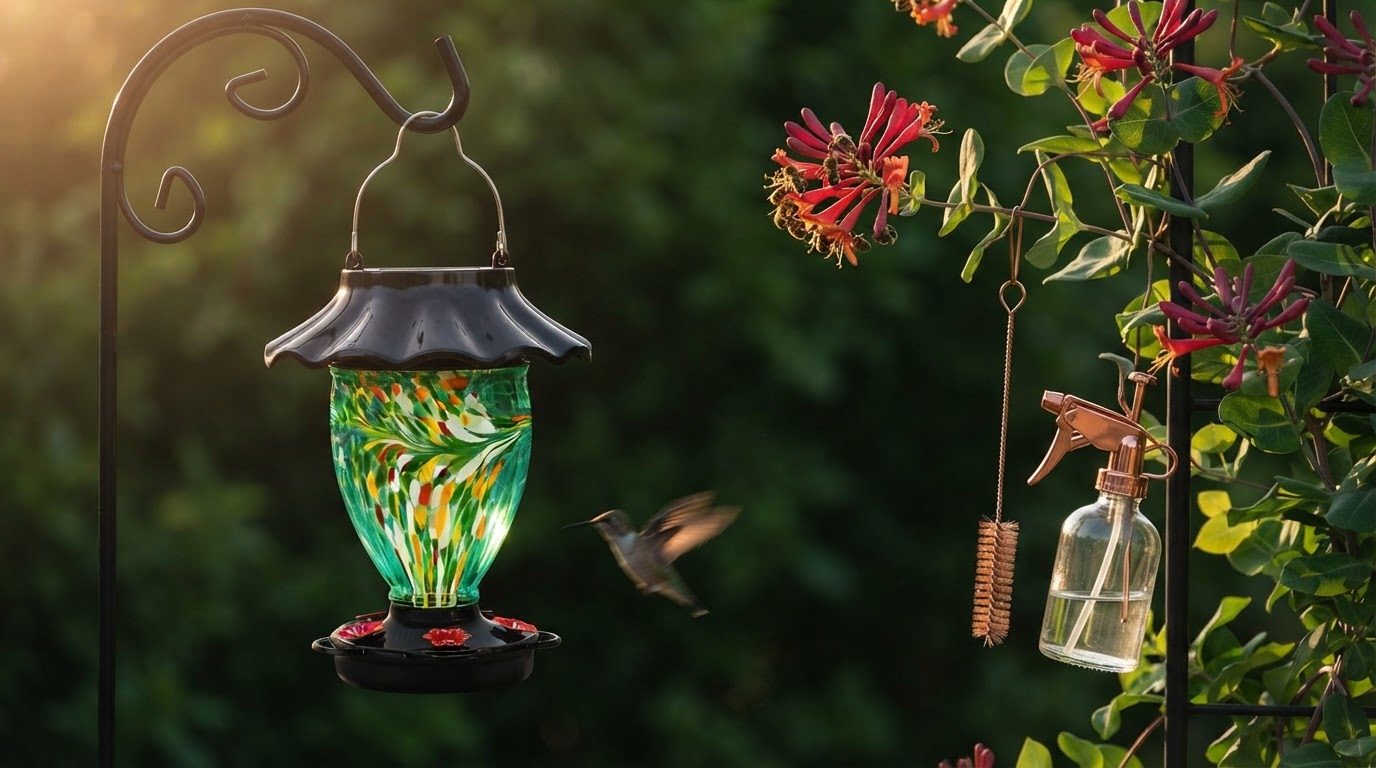 How to Deter Bees from a Solar Hummingbird Feeder?