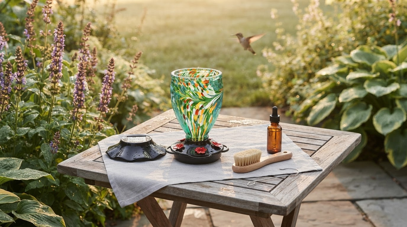 How to Clean and Maintain a Glass Hummingbird Feeder