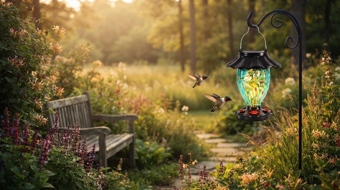 LUJII Solar Hummingbird Feeder: Features and Review
