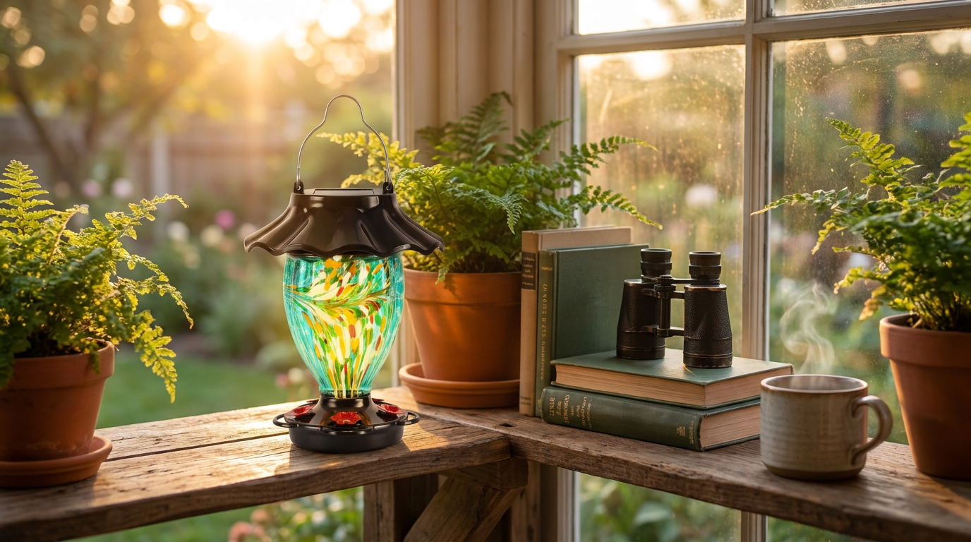 Solar Hummingbird Feeder Mosaic Glass Performance Review