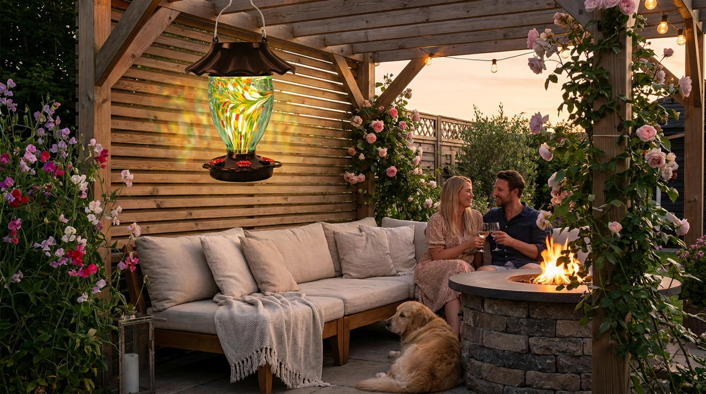Can a Solar Hummingbird Feeder serve as a patio night light?