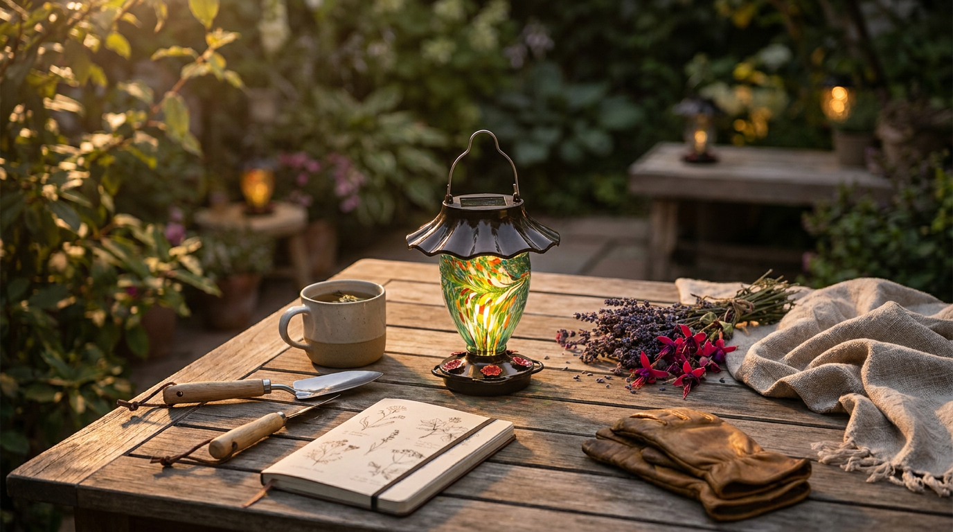 Optimizing Garden Illumination with Solar Hummingbird Feeder