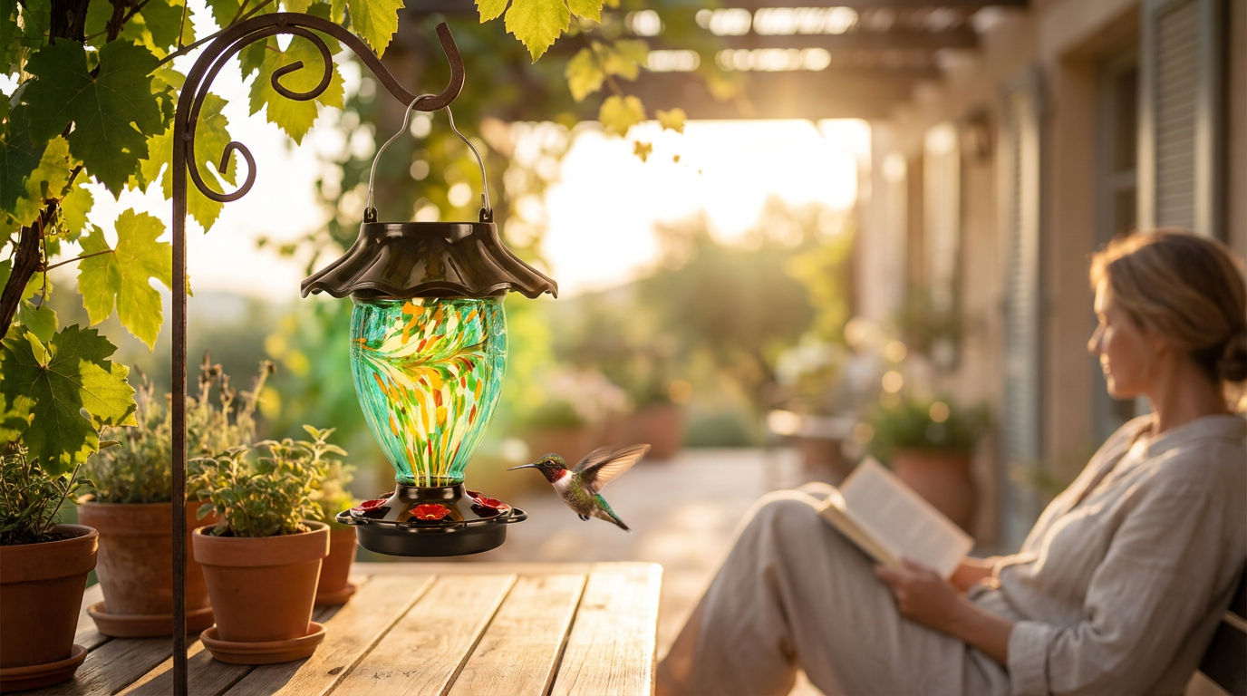 Why Choose a Solar Glass Hummingbird Feeder?