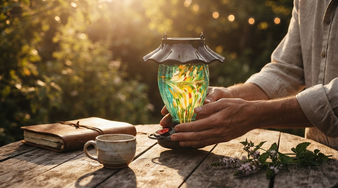 Solar Hummingbird Feeder Aesthetics: The Mosaic Framework