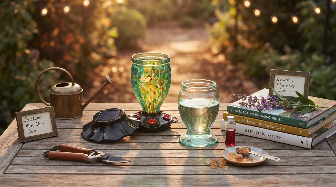 What is the best way to use a Solar Hummingbird Feeder?