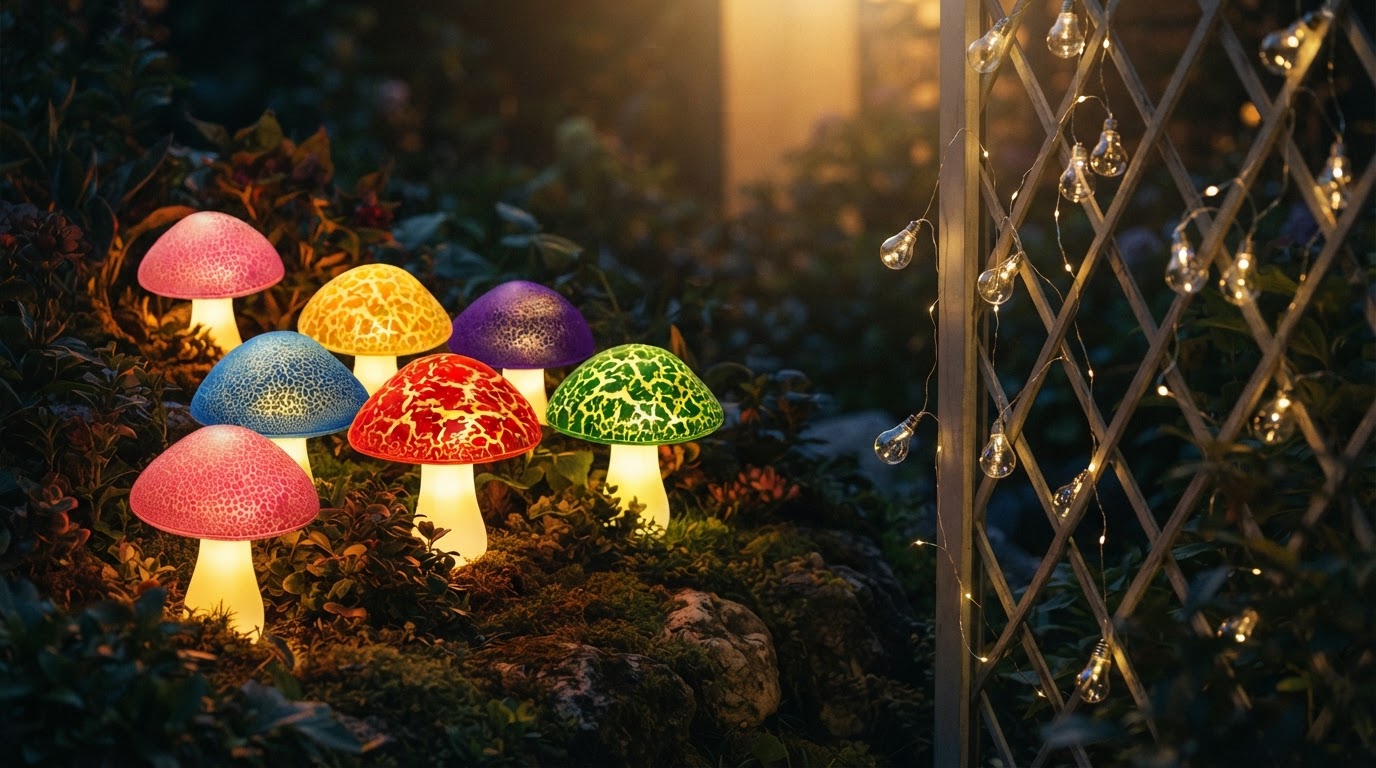How do Solar Mushroom Lights compare to fairy stakes?