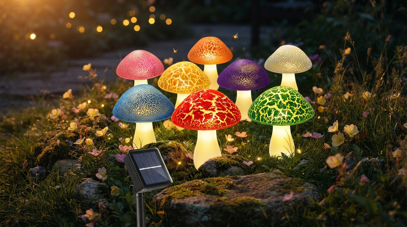 Why choose Solar Mushroom Lights for garden decor?