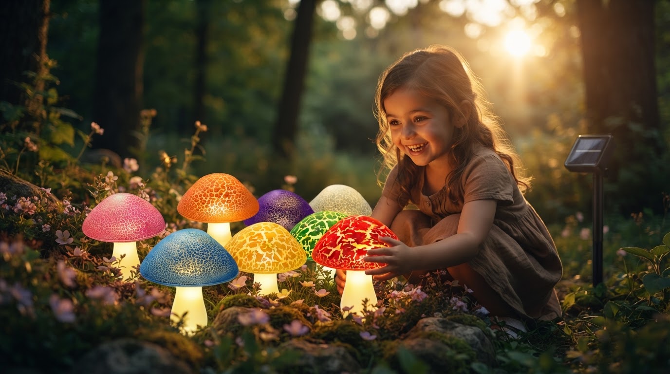 How do I install toadstool garden lights solar powered?