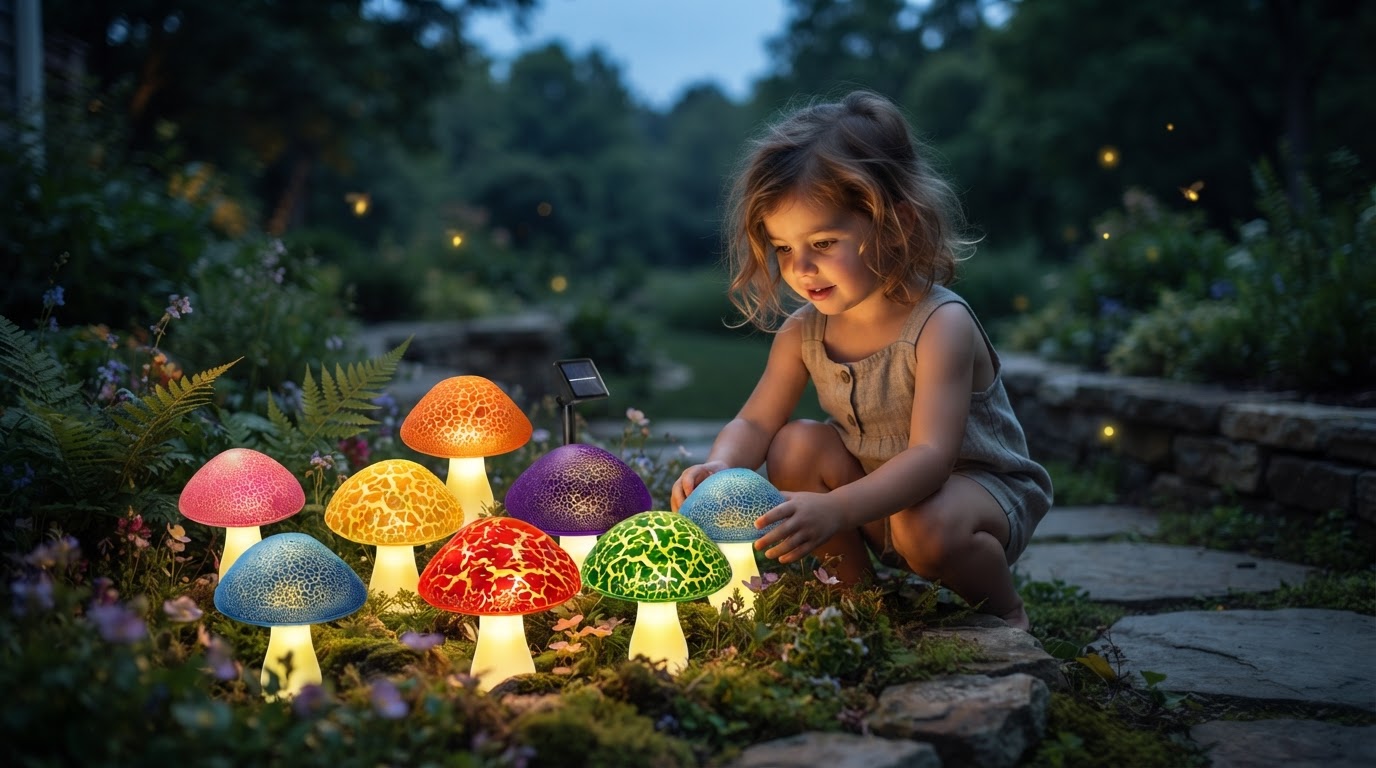 Optimizing Landscapes with Solar Mushroom Lights