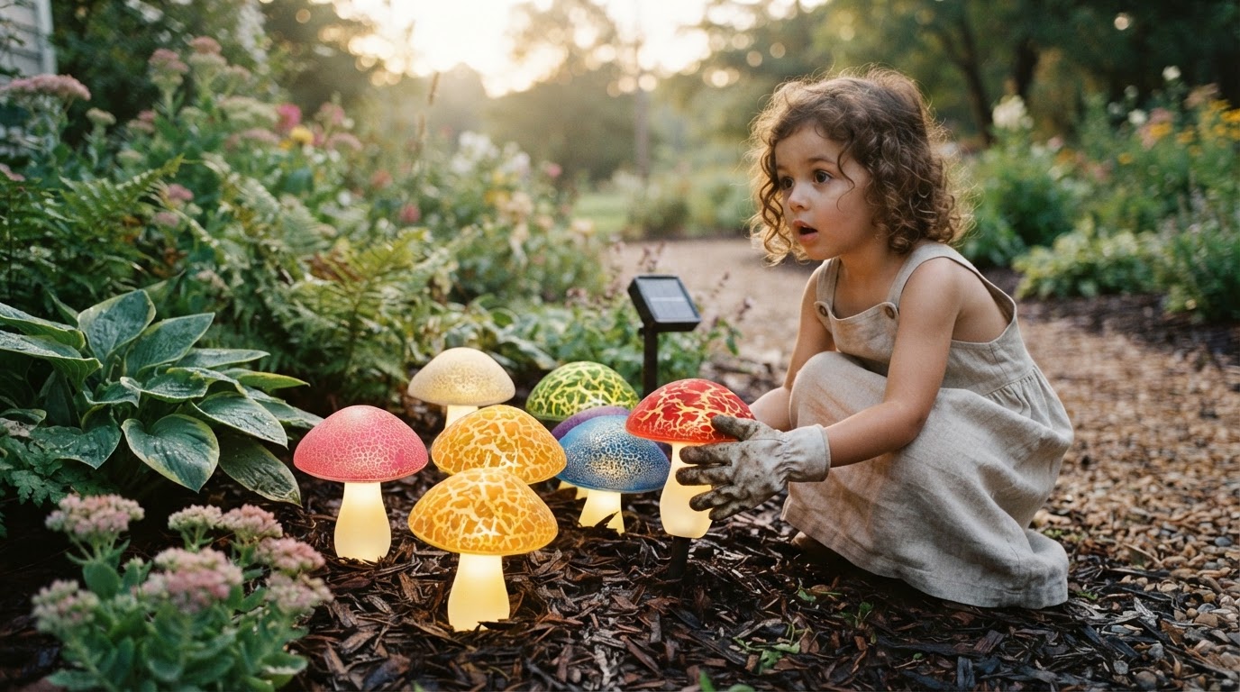 5 Steps to Installing Outdoor Mushroom Garden Lights