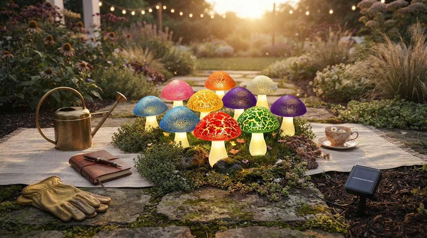 Applying Solar Mushroom Lights to Low-Profile Landscapes