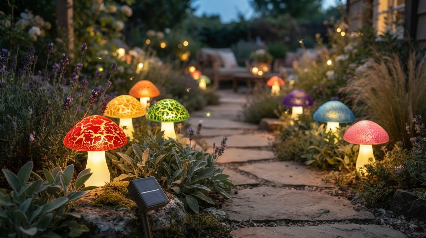 A 5-Point Review of Solar Mushroom Lights for Paths