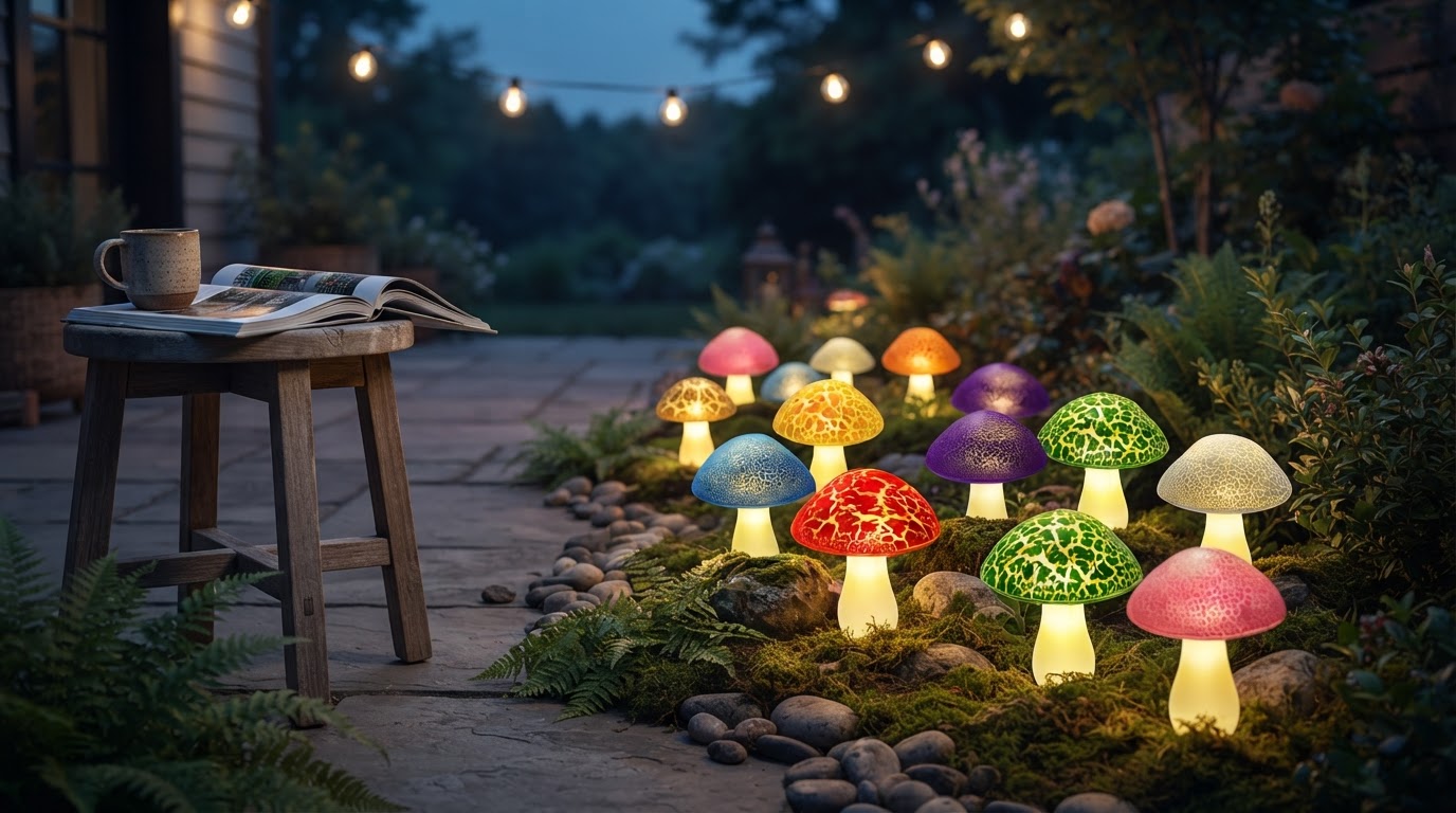 Solar Mushroom Lights: 5 Whimsical Backyard Lighting Ideas