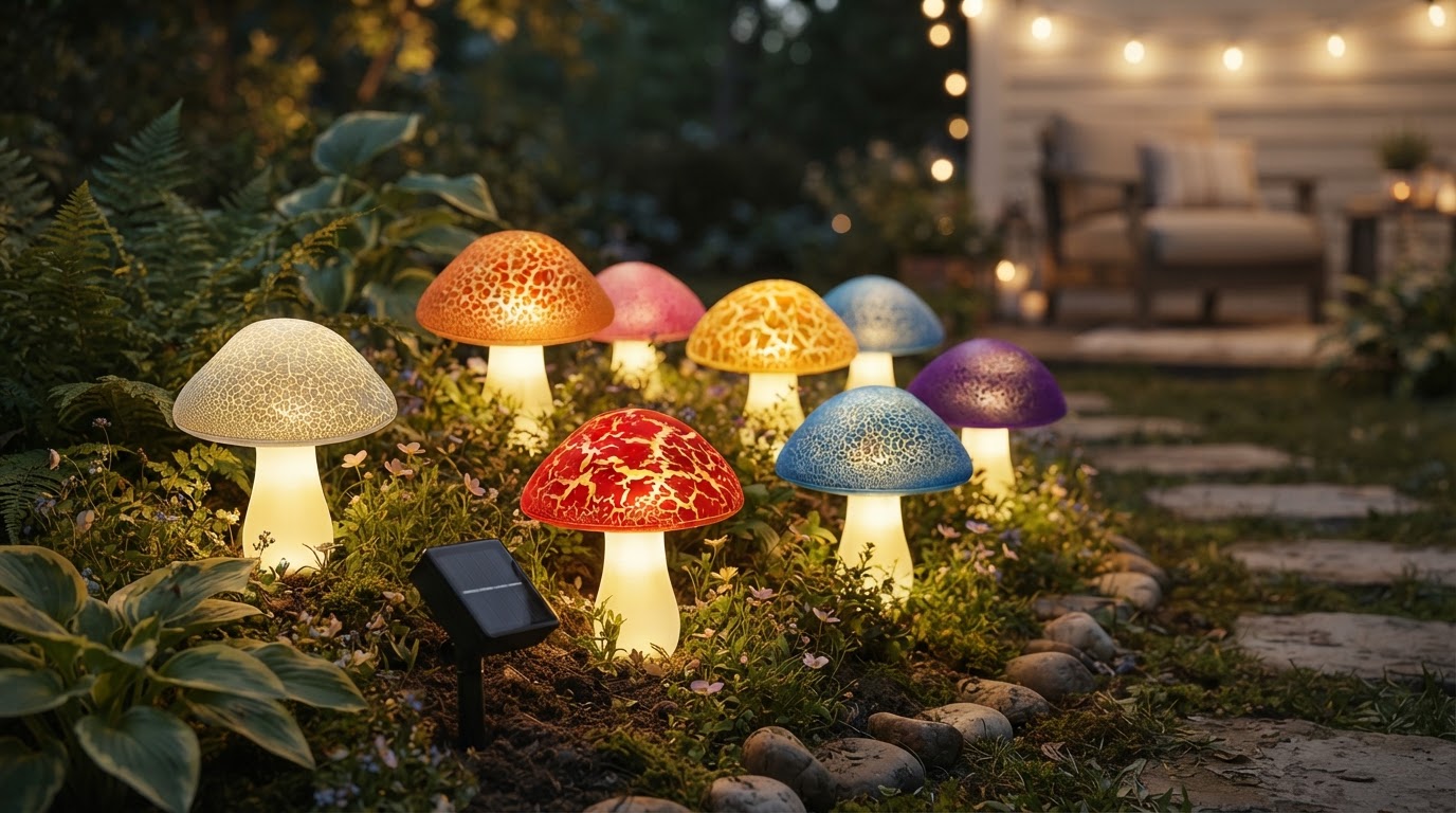 Why choose warm white Solar Mushroom Lights for gardens?
