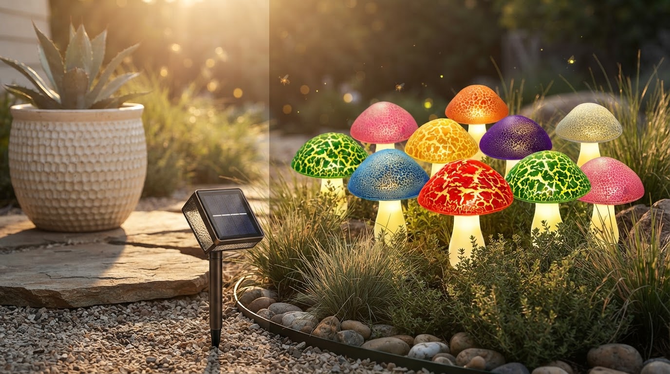 Solar Mushroom Lights: The Whimsical Garden Framework