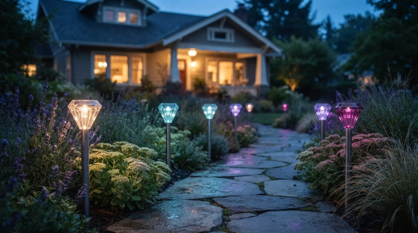 Which color changing solar pathway lights are best for yard?