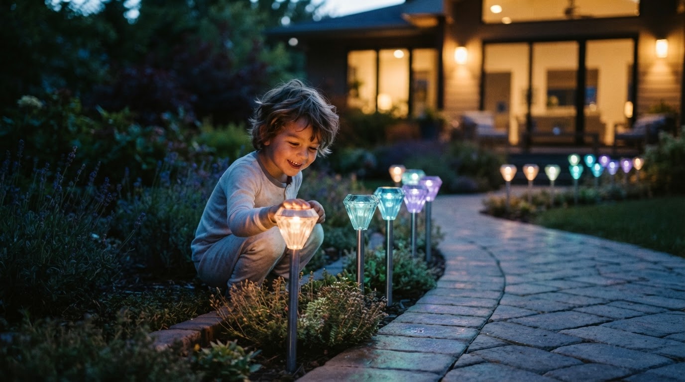 How to Install Solar Garden Color Lights Rainbow Sets?