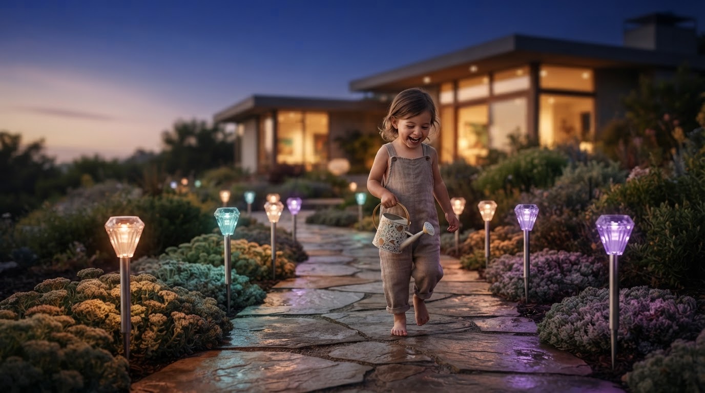 How to Install Solar Garden Color Lights on Walkways?