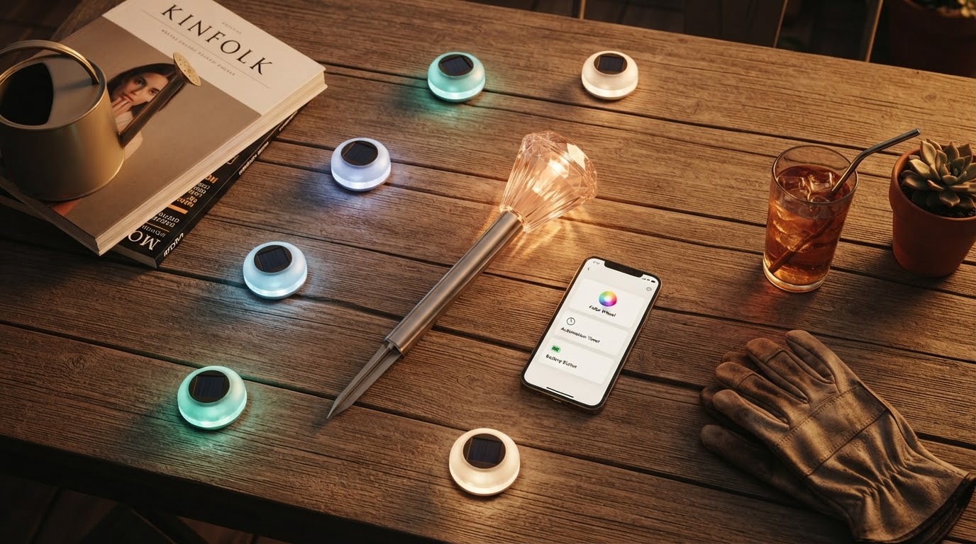 Optimizing Solar Garden Color Lights via App Integration
