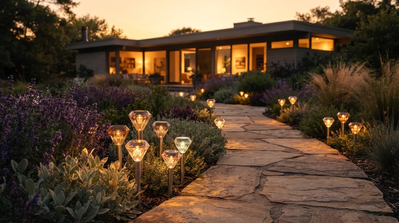 Pouwdl Solar Ground Lights Deal vs. Solar Garden Color Lights