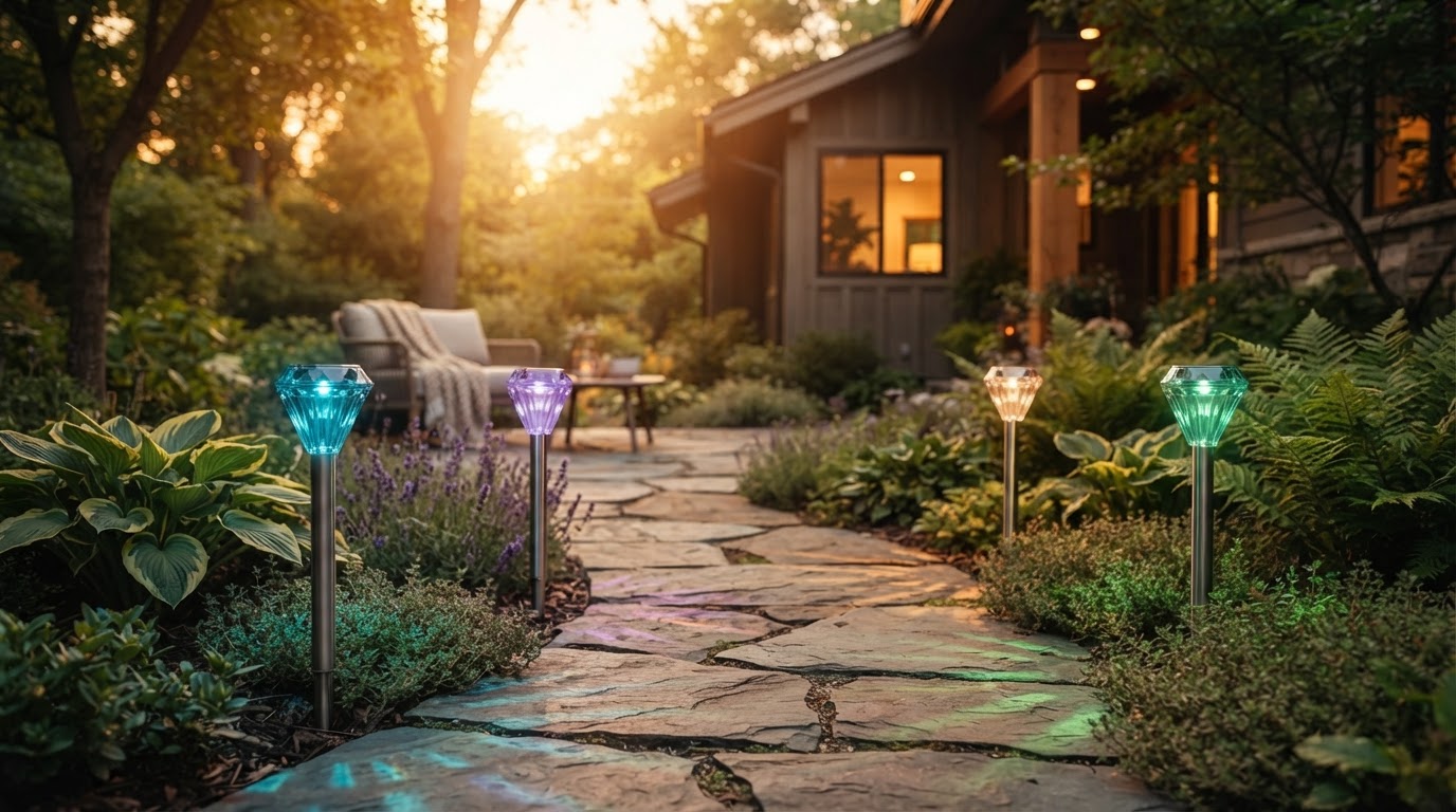 Why choose RGB Solar Garden Color Lights for pathways?
