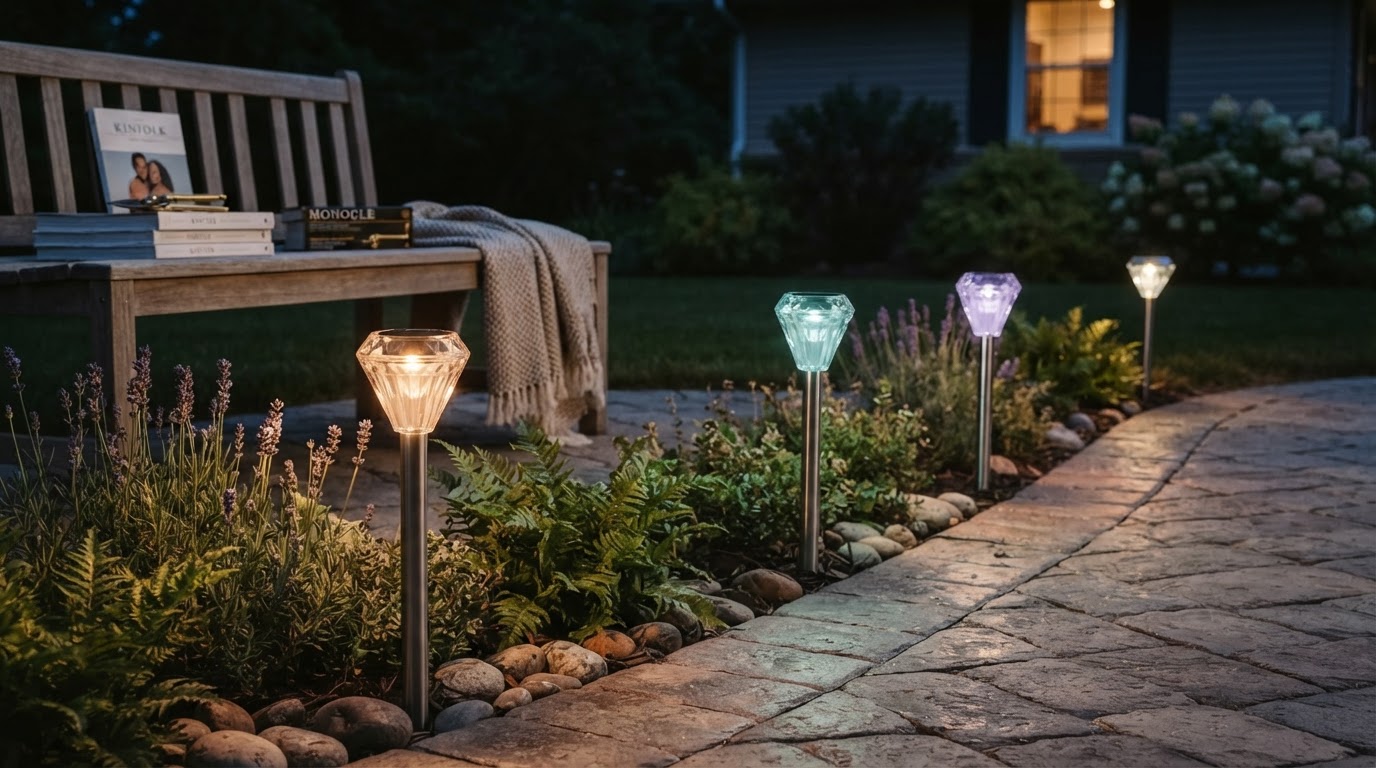 Solar Garden Color Lights for Dark Backyard Safety