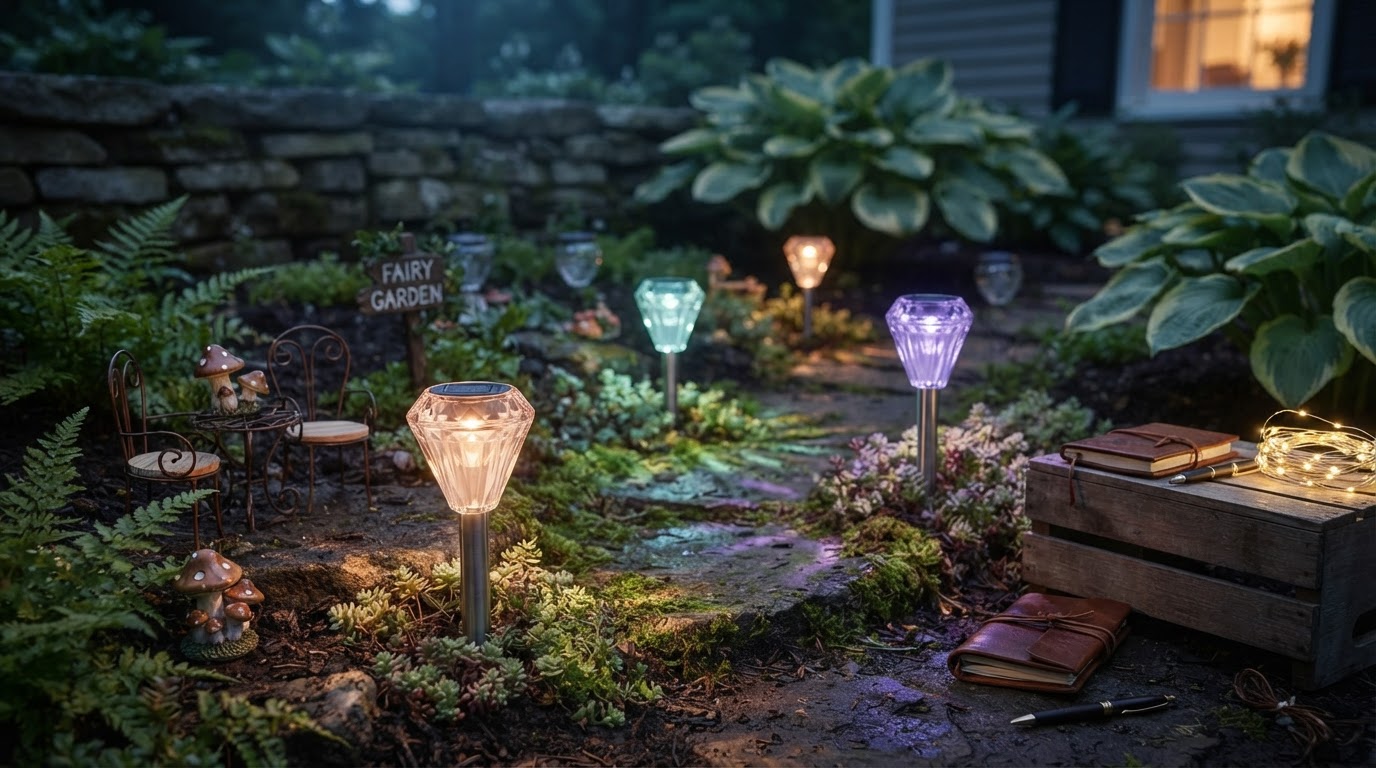 Solar Garden Color Lights for Fairy Garden Transitions