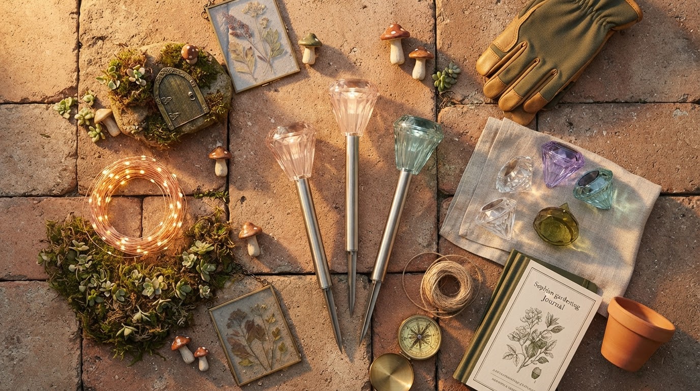 Solar Garden Color Lights for Fairy Garden Design