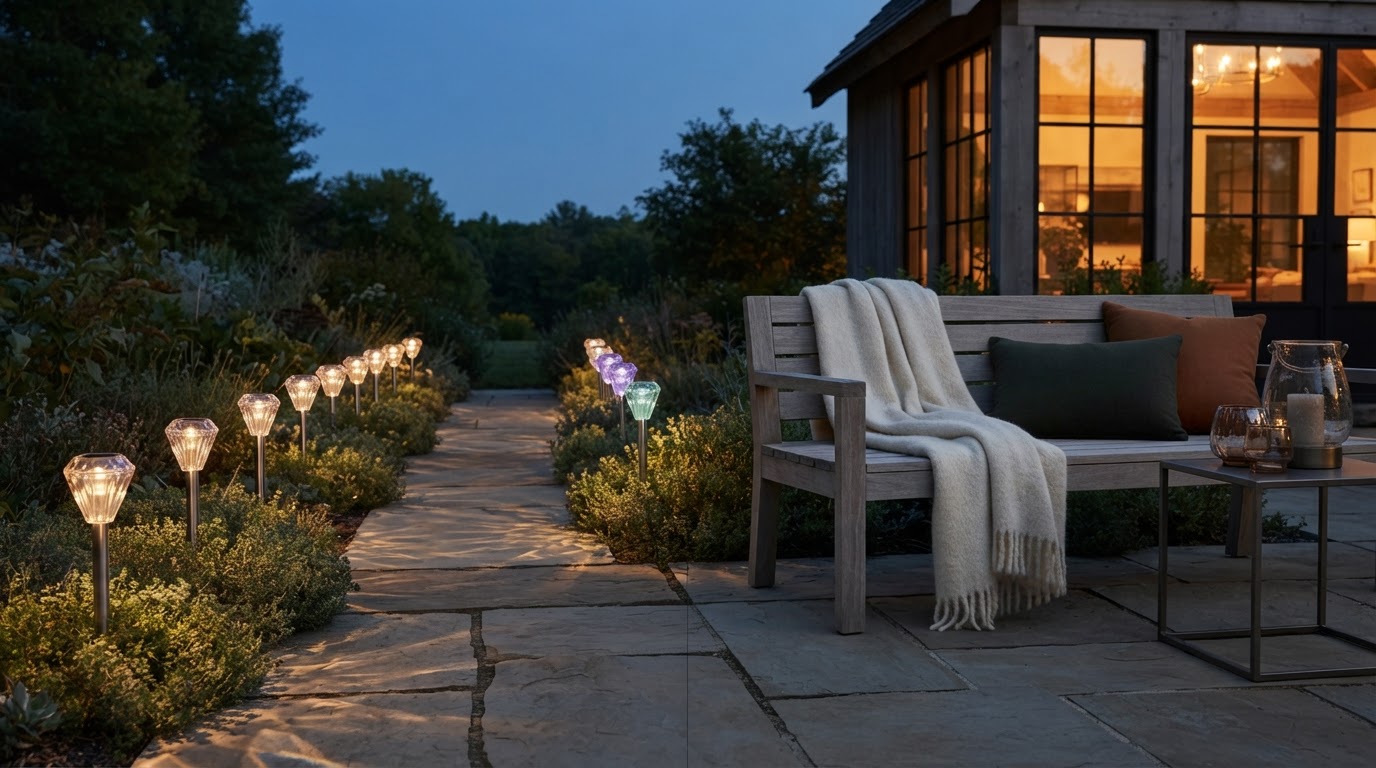 Solar Garden Color Lights for Seasonal Holiday Planning